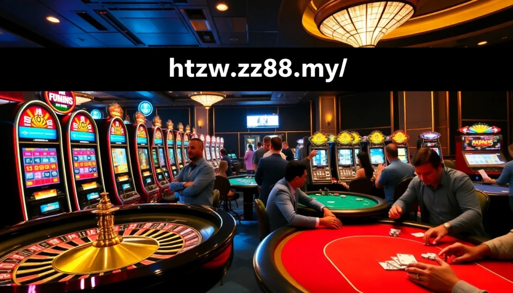 Experience the thrill of winning at HZ88, where vibrant slot machines and energetic players create an exhilarating casino atmosphere!