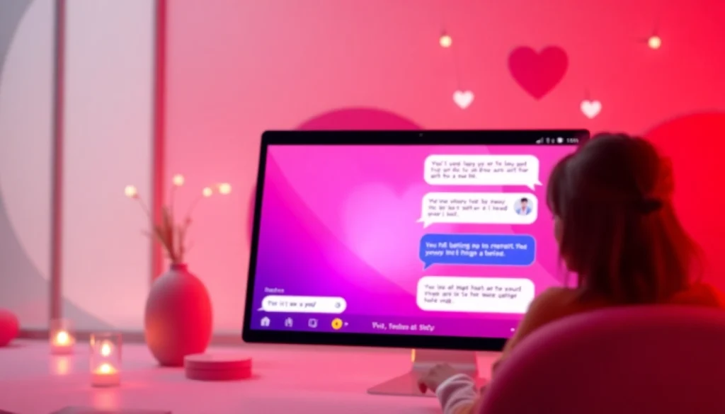 Engage with ai sex chat in a vibrant digital interface, inviting interaction and intimacy.
